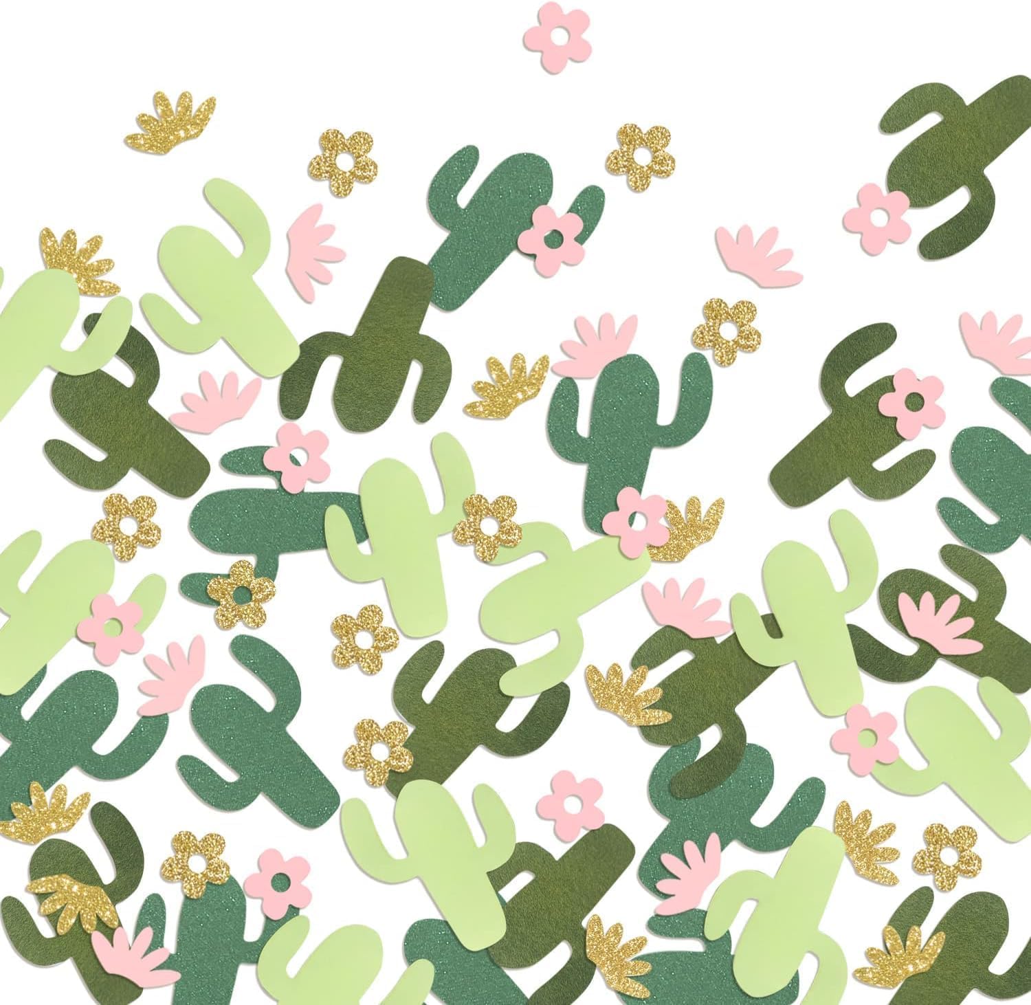 Baby Shower Confetti Cactus FLower Table Scatters Decoration for Cactus Plant Boys or Girls Birthday Table Confetti Party Decorations Pink