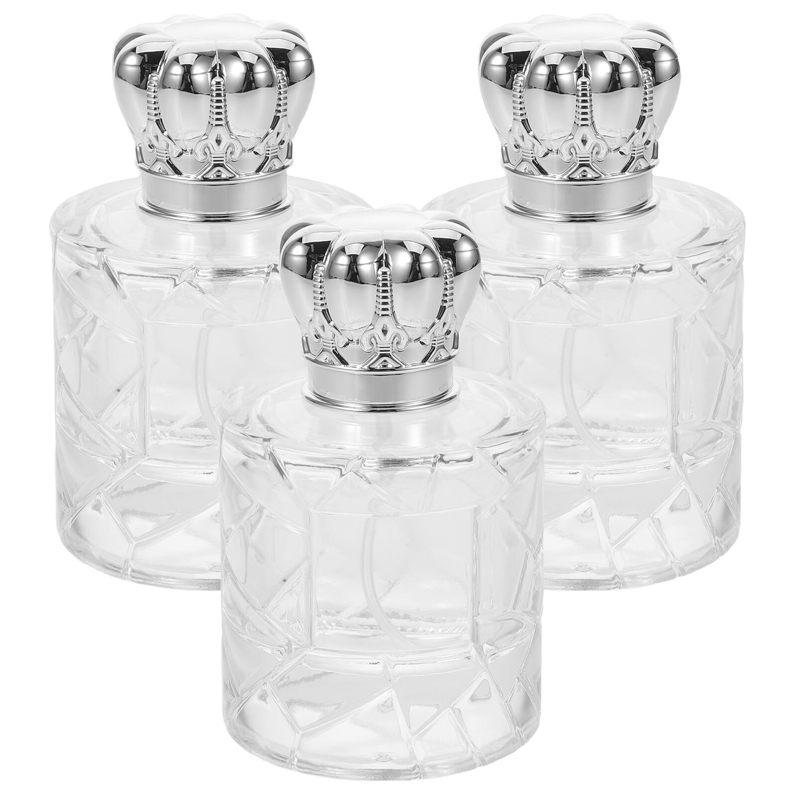 GALPADA Flaconi Spray per Profumo in Vetro Trasparente 50 Ml Set da 3 Bottiglie di Profumo Ricaricabili Anti-Perdita Portafragranze Portatile per Viaggi e