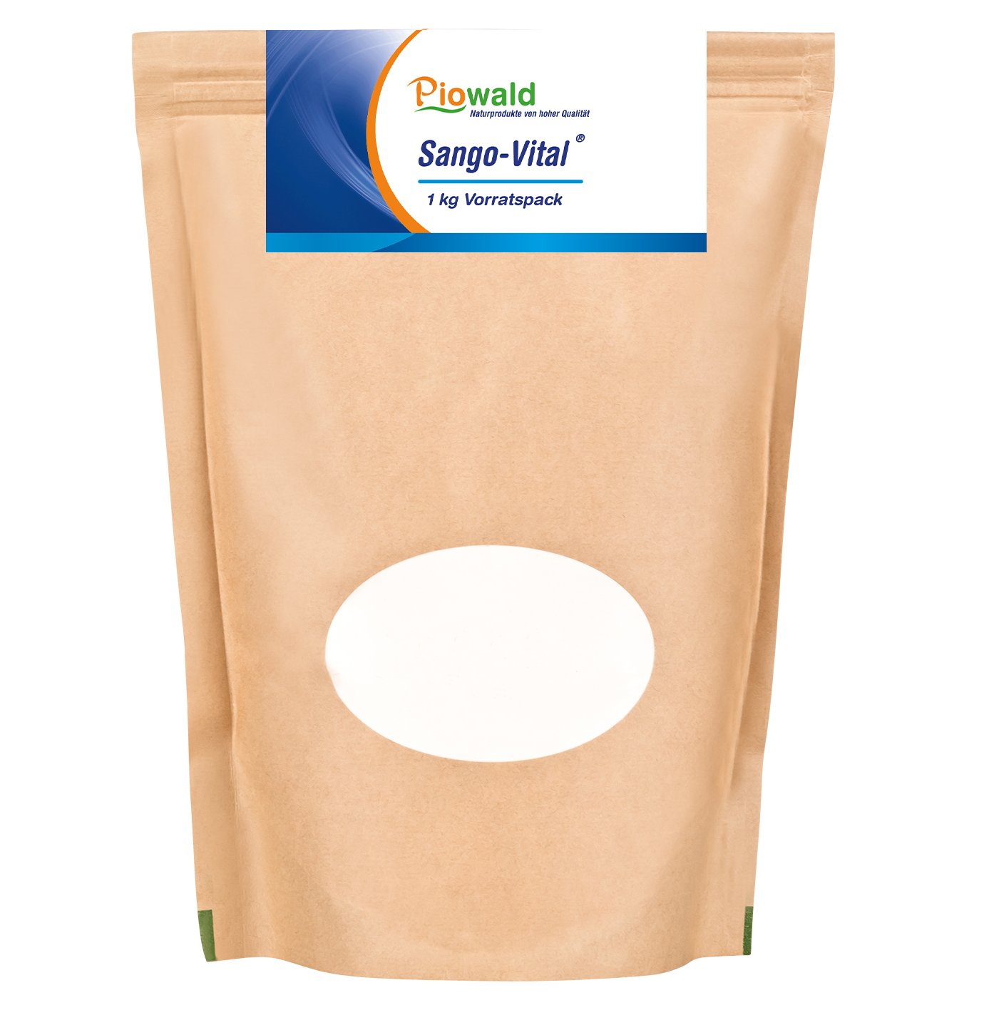 Piowald Sango Vital - Sango Meeres Koralle - 1 kg Pulver | mit Calcium und Magnesium