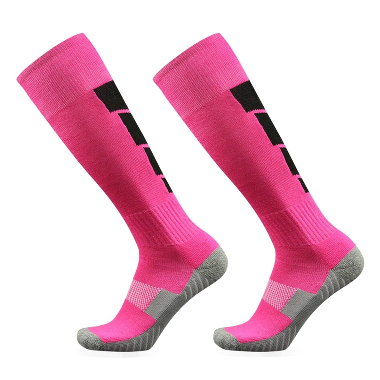 Lxrhlikg Unisex Pink Fencing Sport High Long Sports Socks, Fencing Equipment Protective Fencing Stockings, Anti-Slip Thickening Fencing Socks For Men Women(,S)