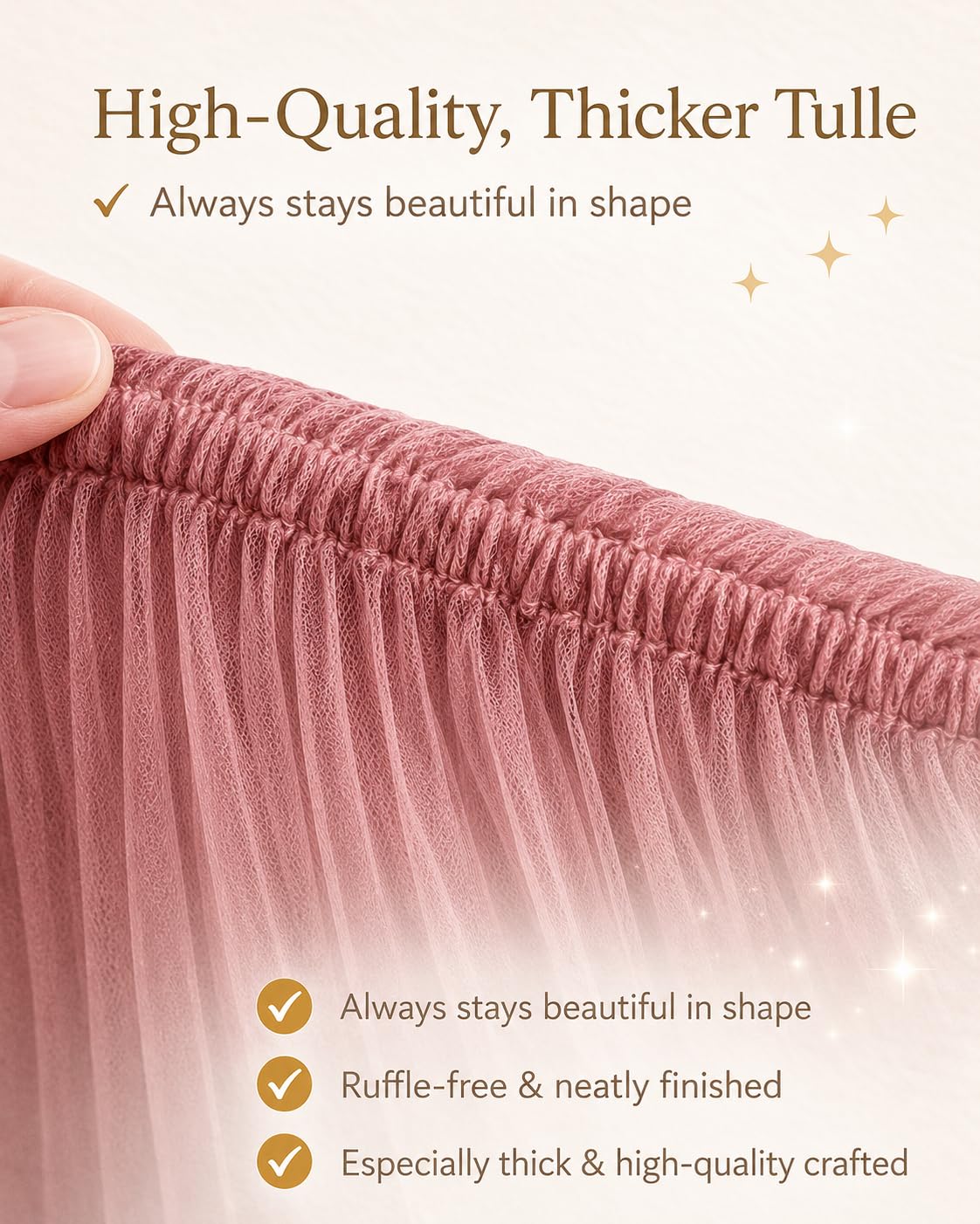 Baby Fancyroom Cielo per la casa, decorazione per la cameretta dei bambini, letto dei bambini, baldacchino, ghirlanda di pompon in tulle di alta qualità (rosa antica, 300 cm, con ghirlanda a pompon)