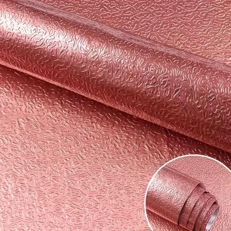 Image of HOME13 Vinyl Self Adhesive Vinyl Decorative Rose Gold Kitchen Wallpaper for Countertop Home /Office 1 Ft x 4 Ft with 2pcs