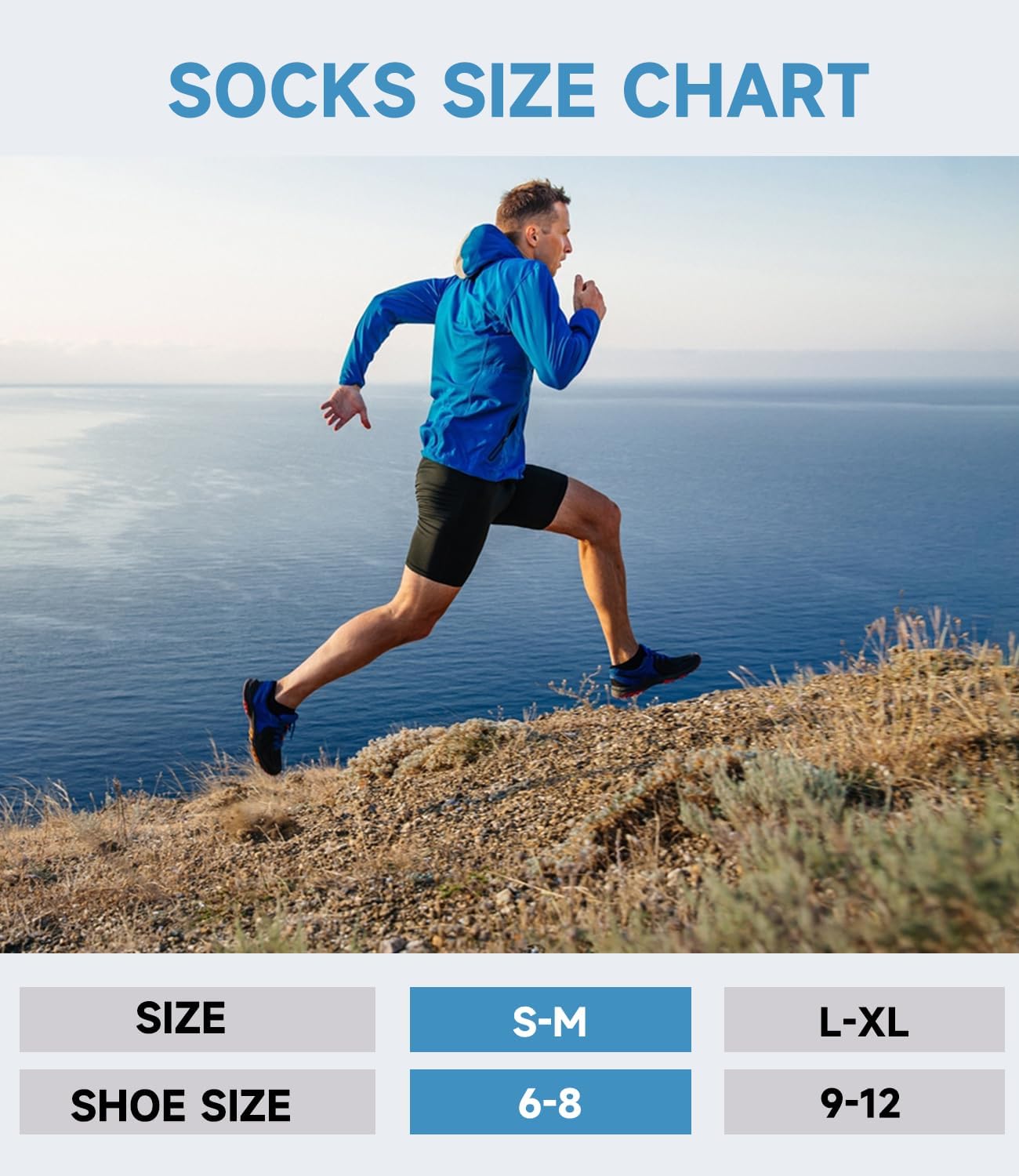 BAMBOO COOL Men's Ankle Socks Athletic Low Cut Cushioned Moisture Wicking, Running Socks Arch Support Breathable, 6 Pack - Image 7