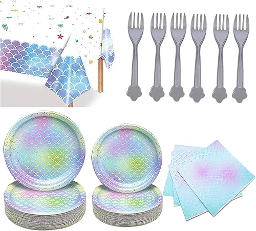 Suministros de platos de cumpleaños de unicornio, 95 piezas, decoraciones de vajilla de unicornio para niñas, cumpleaños, baby shower, desechables,