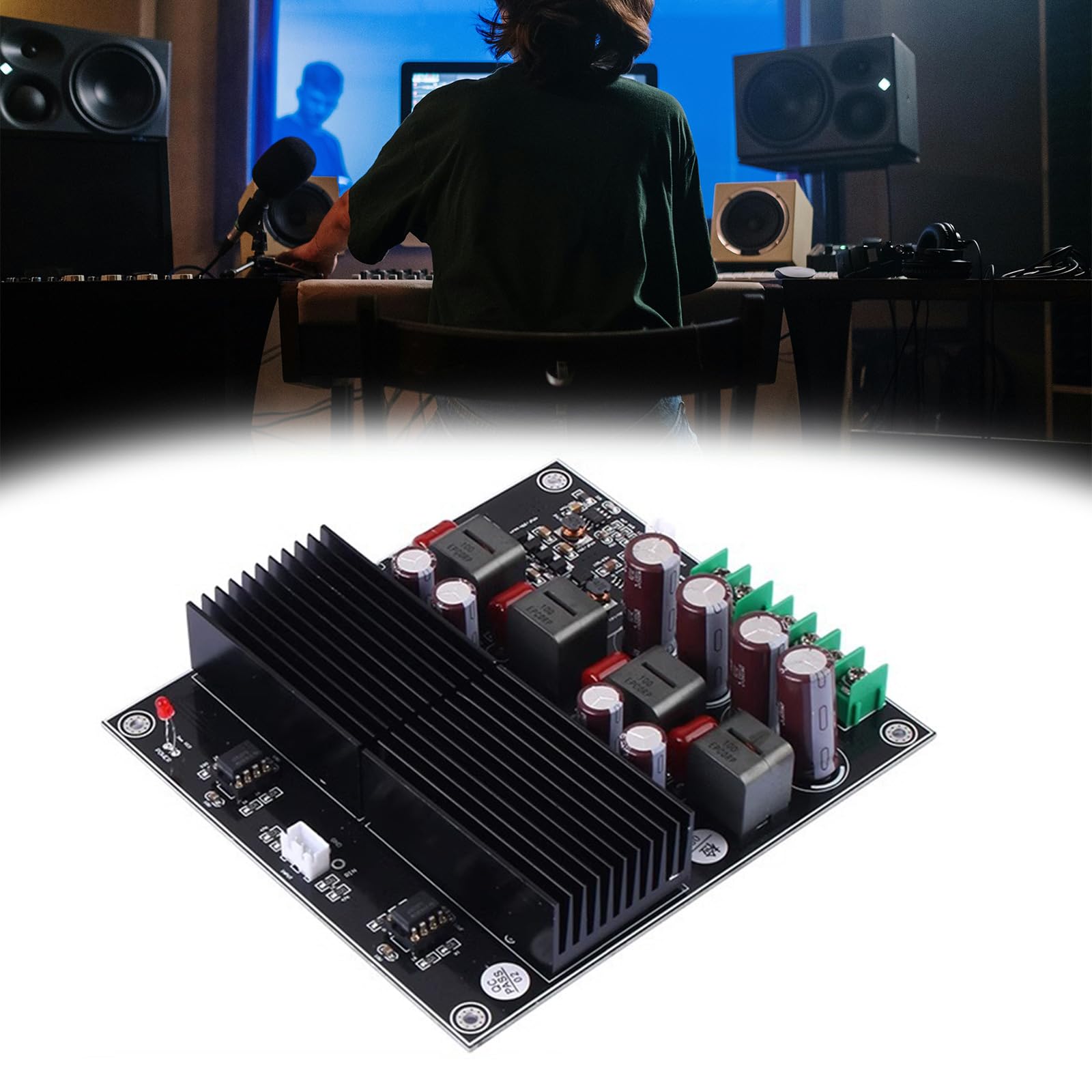 Placa de amplificador de alta fidelidad, amplia frecuencia, 20 Hz a 30 kHz, doble centro, 600 W de potencia de salida, baja deformación para un sonido excelente, amplificador doble de alta