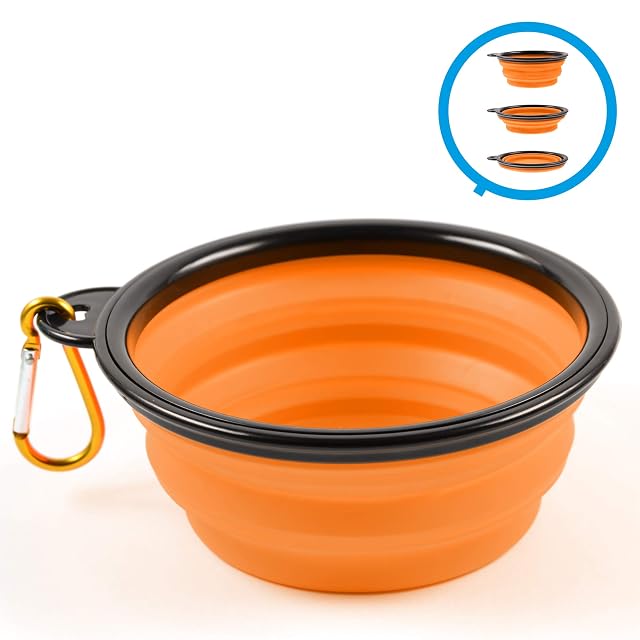 Foto 2 de 5 de PhoneNatic Cuenco plegable de silicona para perros y gatos, color naranja, 350 ml, 60014333
