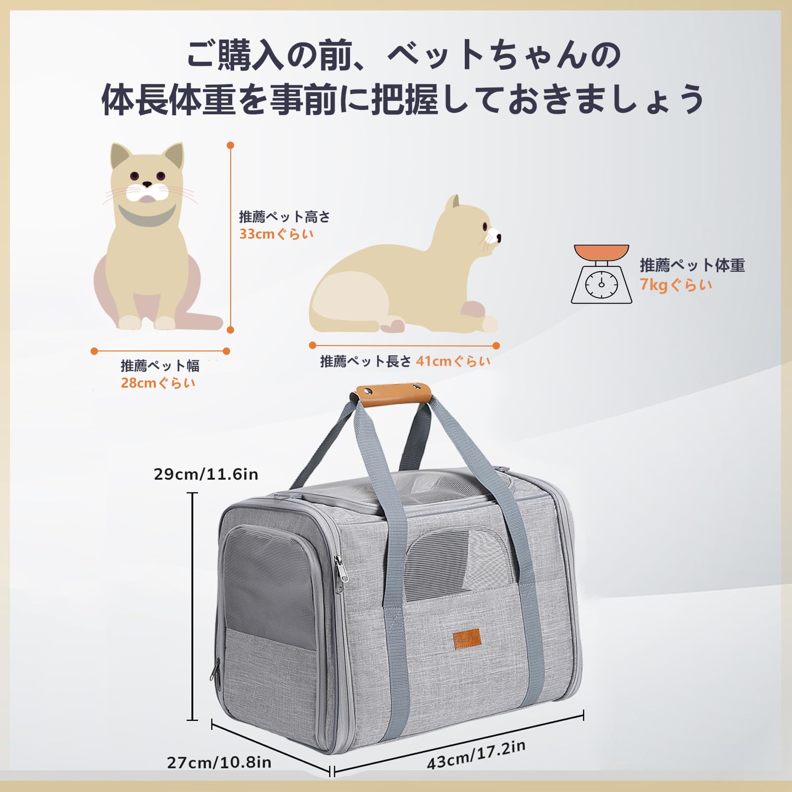 Amazon.co.jp: Morpilot ペットキャリー 猫 きゃりーバッグ 4way