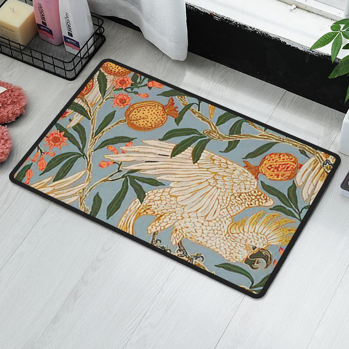 モリス風背当て付き椅子シート2枚、玄関マット50×80cmおまとめ 【公式