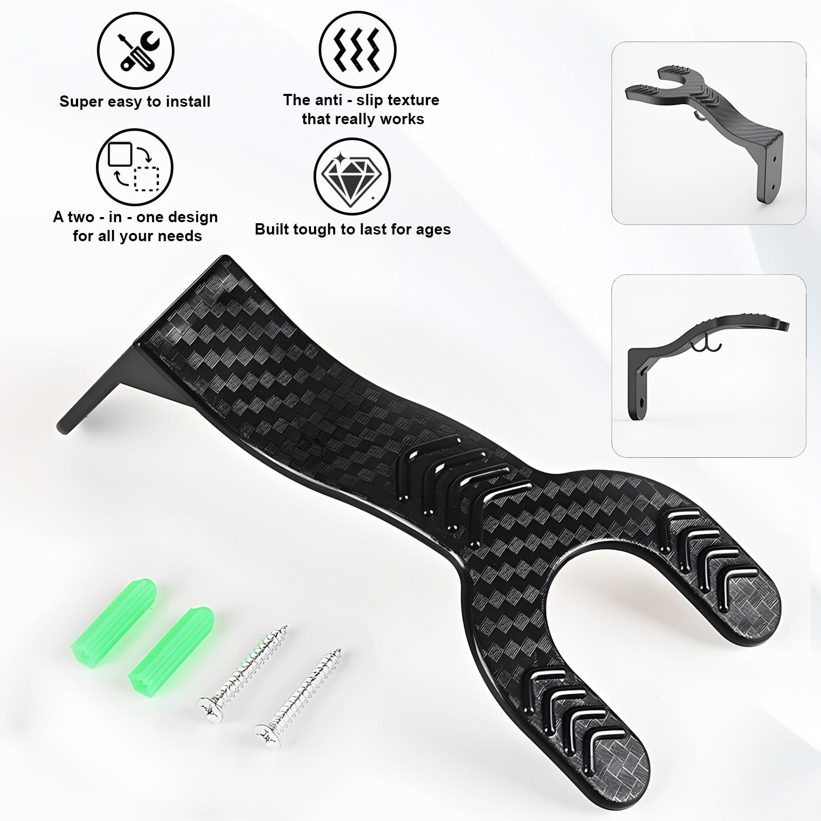 Deegbbyi 3 Pièces Support Casque Moto, Support Mural Casque