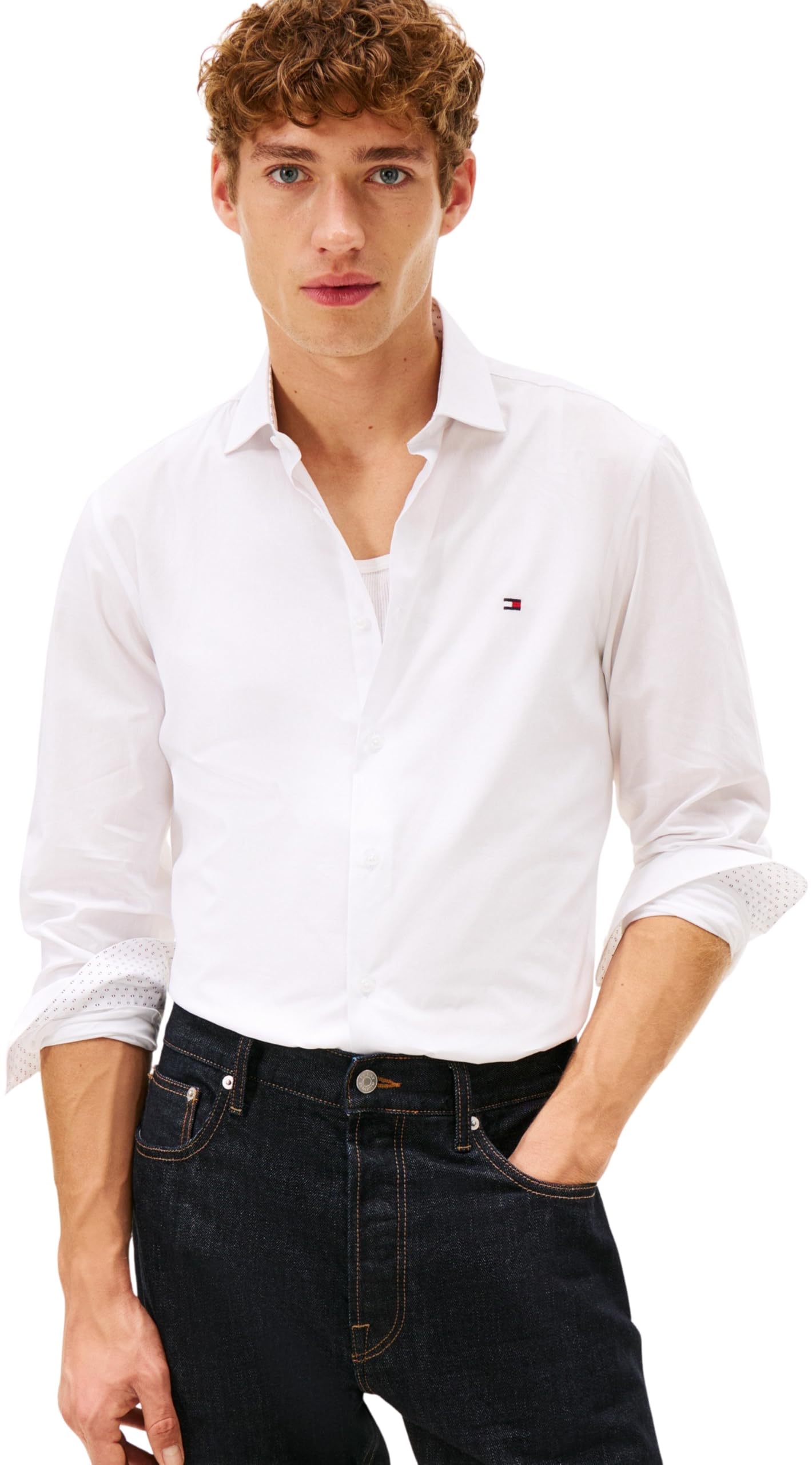 Tommy Hilfiger Herren Flex Dobby Sf Shirt Mw0mw41684 L/S Shirt