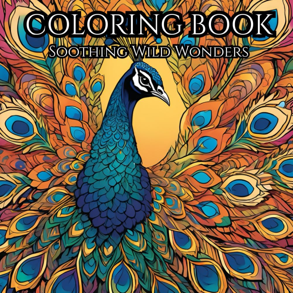 Nature’s Majesty: The Animal Kingdom Adult Coloring Book: Wildlife-Inspired Mini book for Stress Relief