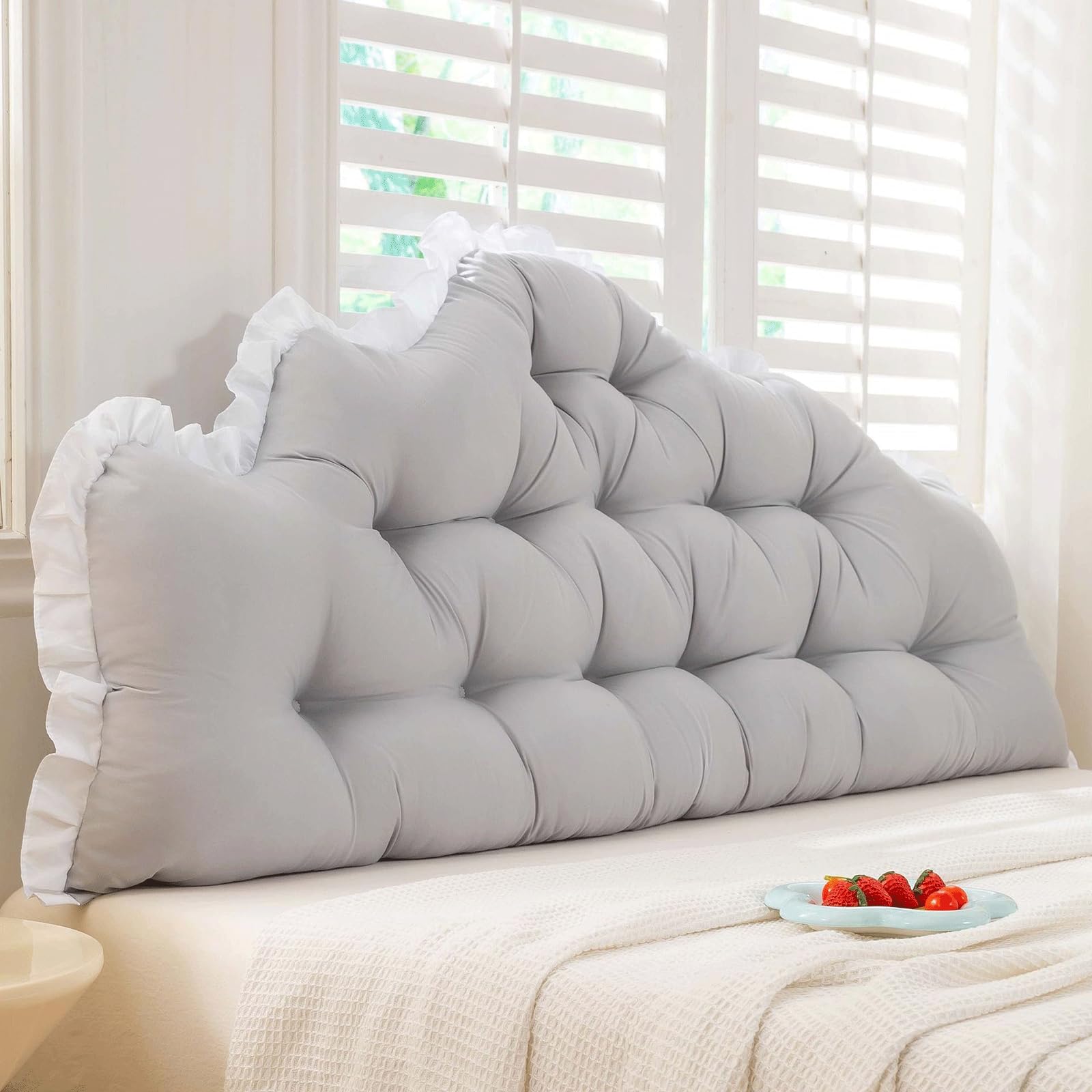 Coussin de soutien lombaire anti-collision et grand traversin de positionnement de lit 120cm