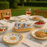 Vista 8 de Deruta Italy by GUTE Mantequera Raffaellesco Cerámica italiana hecha a mano y pintada a mano Auténtica cerámica italiana hecha a mano