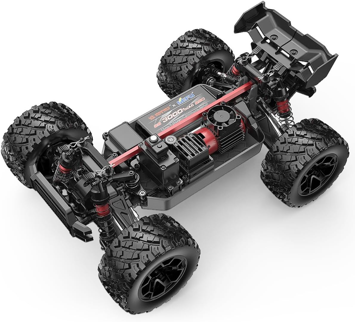 MJX Hyper 14207 Brushless RC Car 1:14 Scale 4WD 53kmh High Speed Off Road RC Truck, 2.4GHz Remote Control, 7.4V 3000mAh LiPo Battery, Dual Polycarbonate Shells, Ready to Run