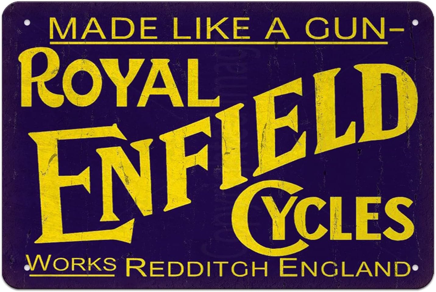 Royal Enfield Retro Metal Tin Sign Poster Home Garage Plate Cafe Pub Motel Art Wall Dec