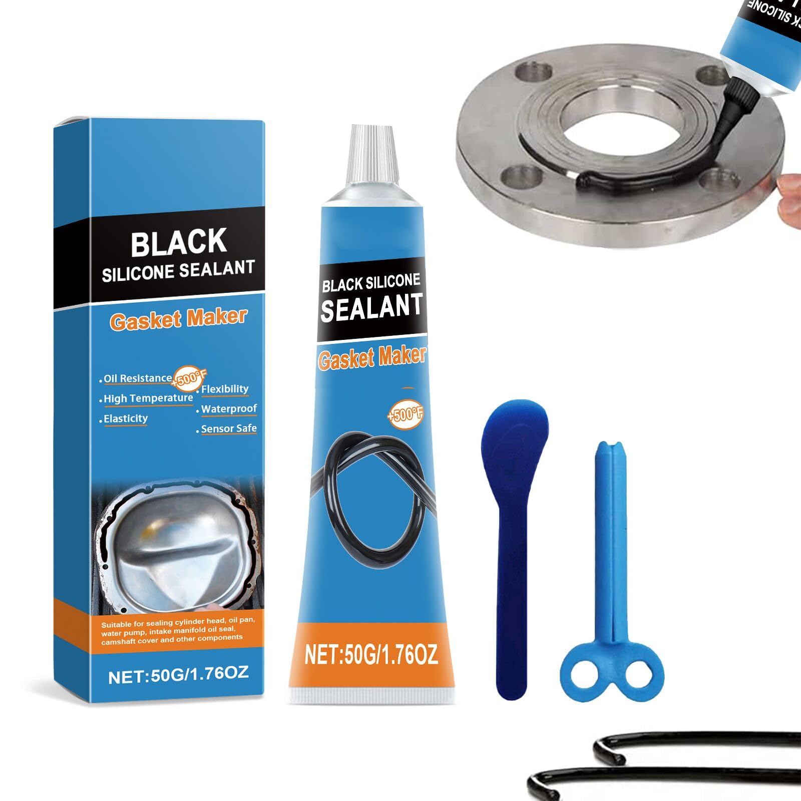 Gasket Sealant,50g High Temperature Silicone Sealant,RTV Engine Sealants,Silicone Gasket Maker,High Temperature RTV Silicones Gasket Maker,Silicones Gaskets Sealants,for Auto Motorbike Machine