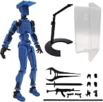 Assemblé T13 Figure d'action avec support, 3D Imprimé Dummy 13 Figure d'action assemblée, Robot entièrement articulé, facile 13 Figure d'action, Accessoires inclus, Arrêt de mouvement Animation, Cadeau