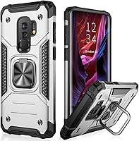 Vista 8 de IKAZZ Funda protectora para Galaxy S9, grado militar, a prueba de golpes, resistente, para pasar la prueba de caída de 16 pies con soporte