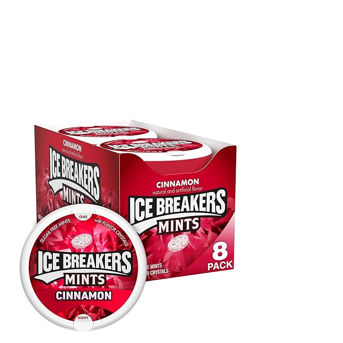 Buy ICE BREAKERS Cinnamon Sugar Free Breath Mints, 1.5 oz Tins (8 Count