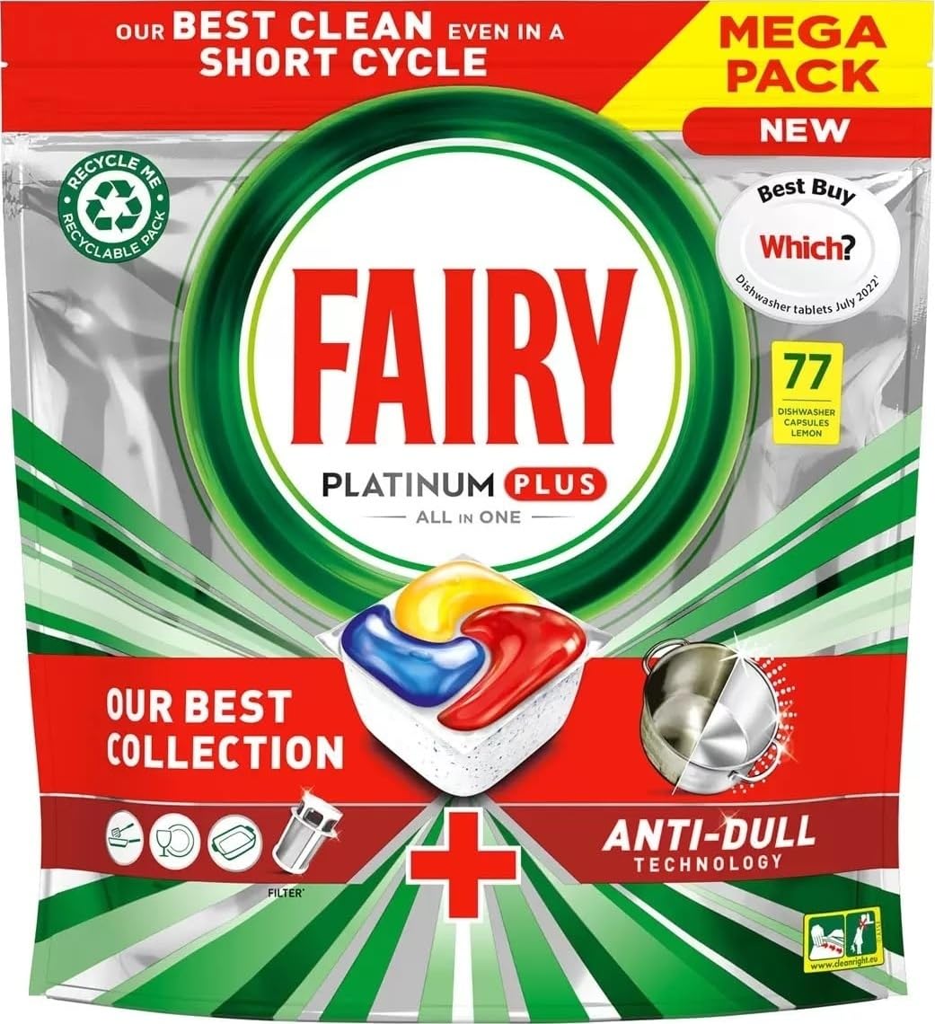 Fairy Platinum Plus Deep Clean Geschirrspüler 82 Tabletten/Kapseln