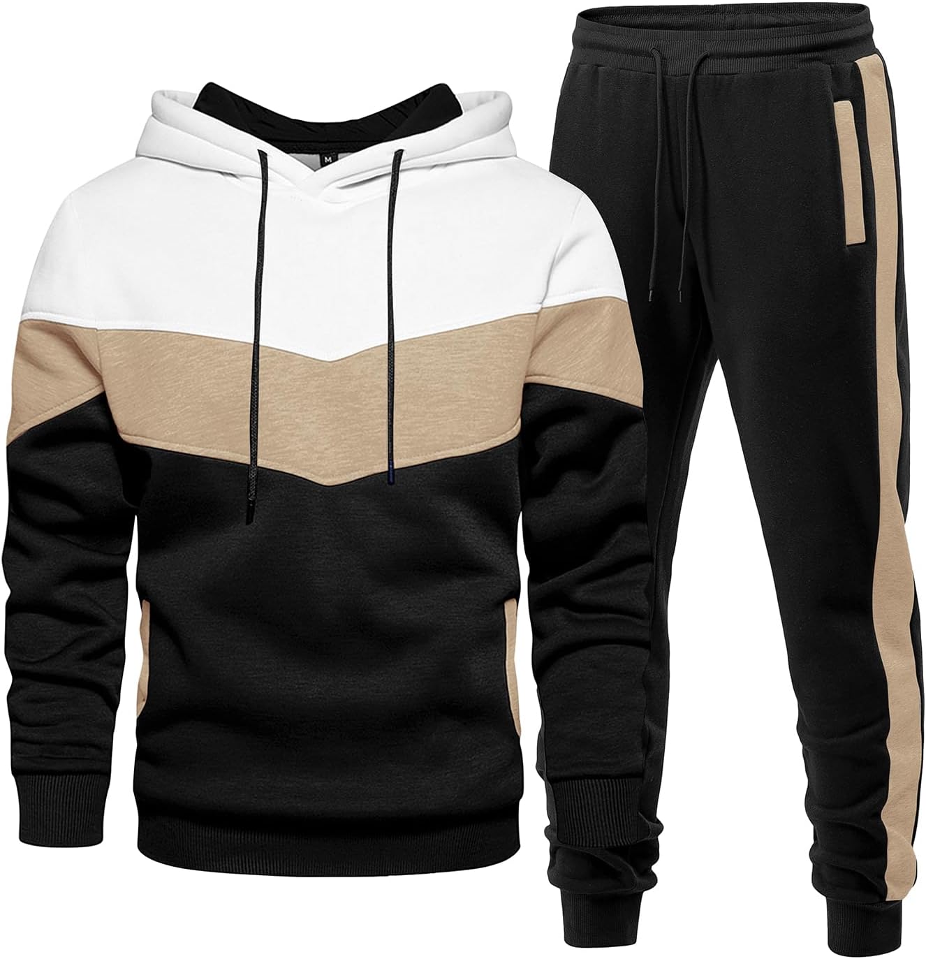 Riskrole Men's Hoodie Tracksuit 2 Pieces Set Athletic Casual Hooded Sweatshirt and Joggers Set Sweatsuit Outfits