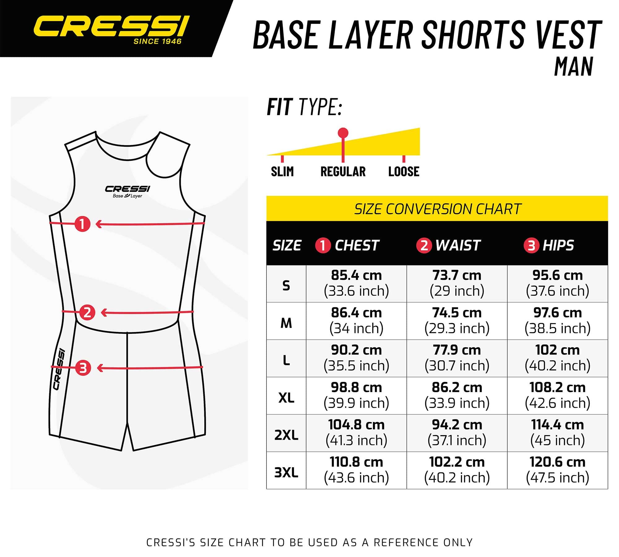 Cressi Base Layer Man 2.5mm - Traje Interior de Buceo in Neopreno 2.5mm, Negro, para Hombre
