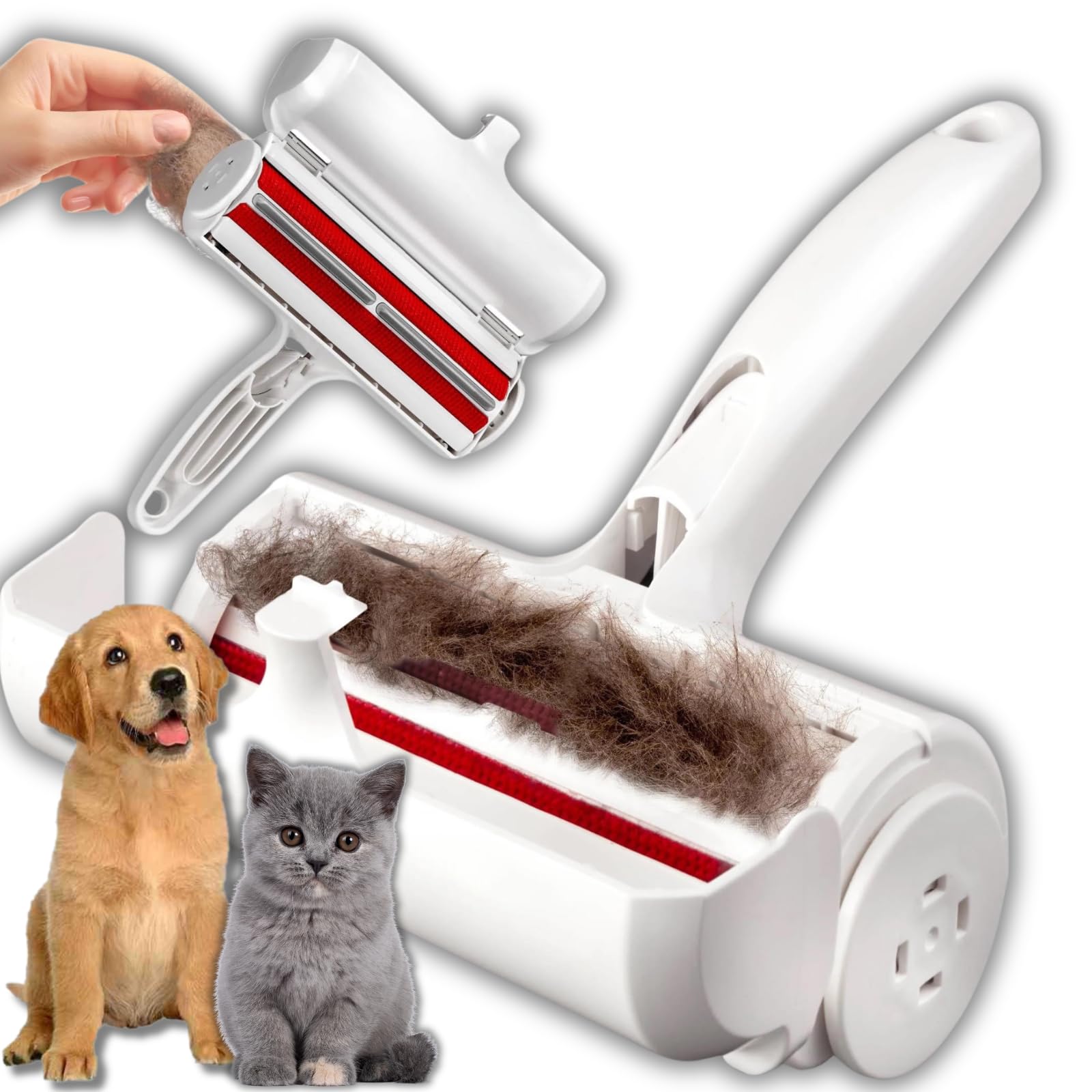 SVN Roller Pet Hair Remover and Reusable Lint Roller - SVN Dog and Cat Hair Remover for Couch, Carpet, Clothing, Furniture and Bedding - Multi-Surgace Fur Removal Toll