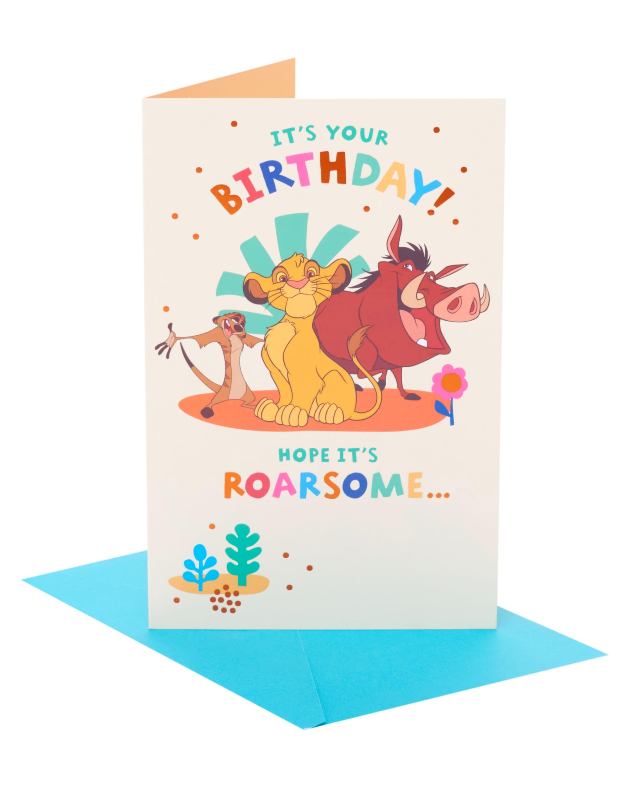 Biglietto Pop-up 3D Leone Pop Card Express - Compleanno Natura Animali, Con Busta, 120x170mm - 2