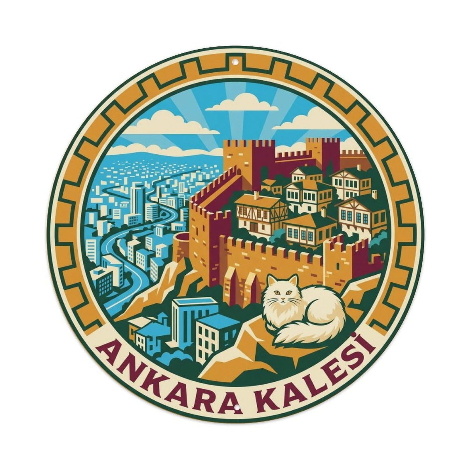 Turkey Ankara Citadel Angora Ancient Ruins Cultural Metal Tin Sign