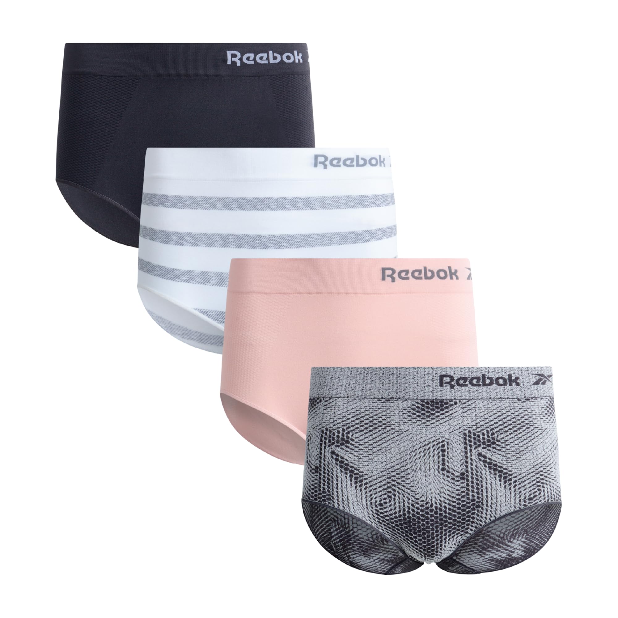 Reebok Womens Briefs 4 Pack Performance Stretch High Cut smooth