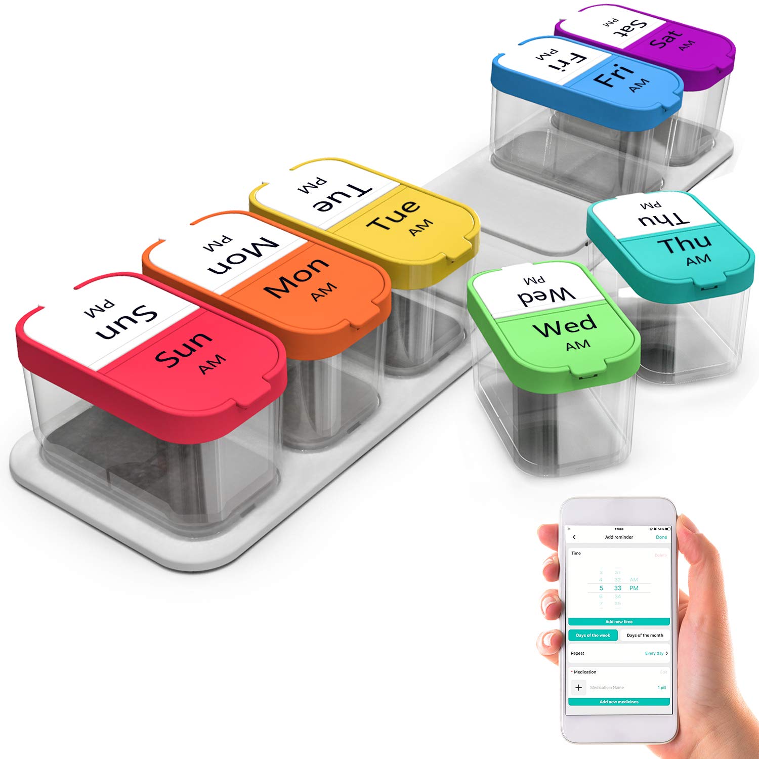 Buy Extra Large Pill Organizer 7 Day, Smart Weekly Pill Organizer 2