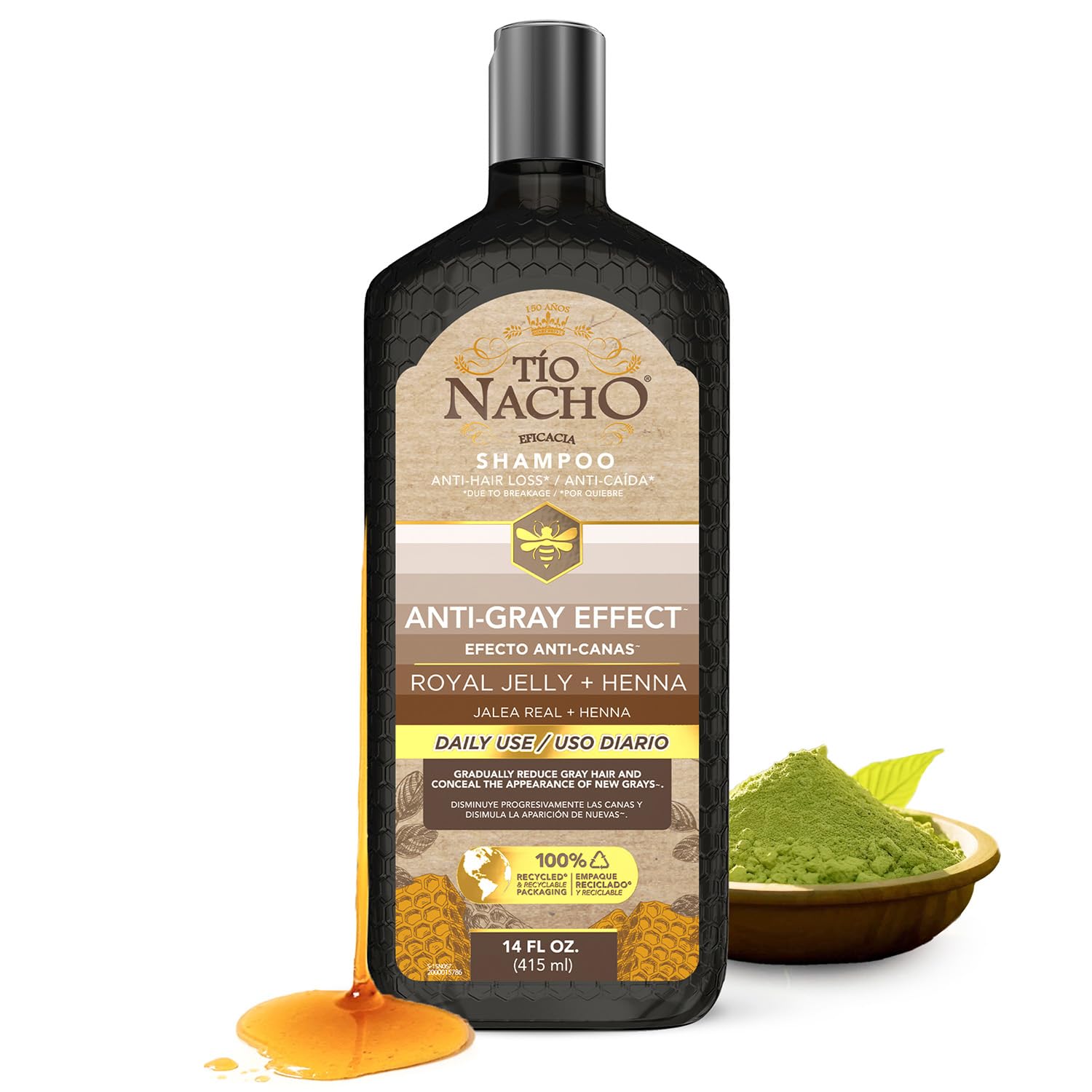 Amazon.com : Tio Nacho Anti-Gray Effect Shampoo with Henna and