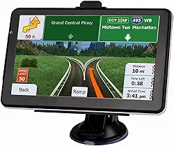 Navegador GPS para carro, caminhão, RV, tela sensível ao toque de 7 polegadas, mapa de 2025, suporta orientação de direção de voz/velocidade e aviso de luz vermelha/roteamento de caminhão