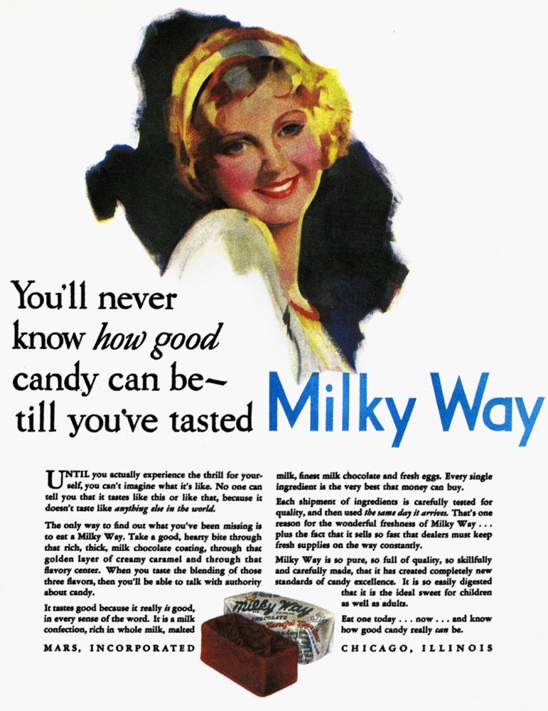 Amazon.com: Milky Way Ad 1931 Namerican Advertisement For A Milky