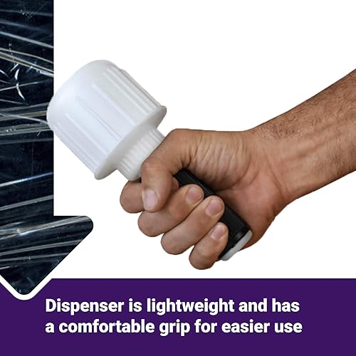 Miniatura 3 de IDL Packaging W-731 Dispensador de envoltura elástica para rollos de película miniatura de tamaño de núcleo de 3 pulgadas, mango ligero para