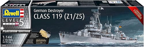 Miniatura 2 de Revell 05179 Destroyer Class 119 (Z1Z5) Platinum Edition 1144 Escala sin construirsin pintar Kit de modelo de plástico