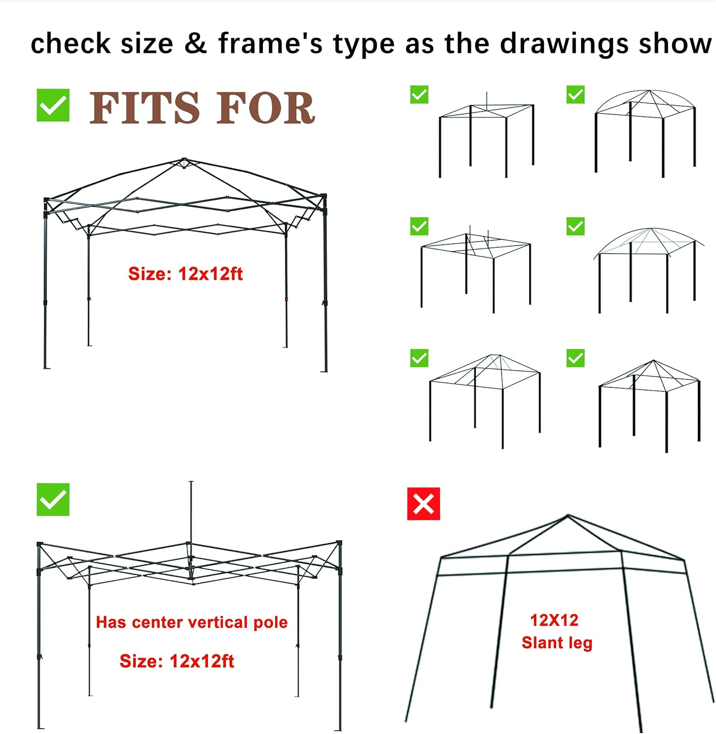 SCOCANOPY Replacement Mesh sidewall for Most 12x12 Canopy Or Gazebo,(Grey)