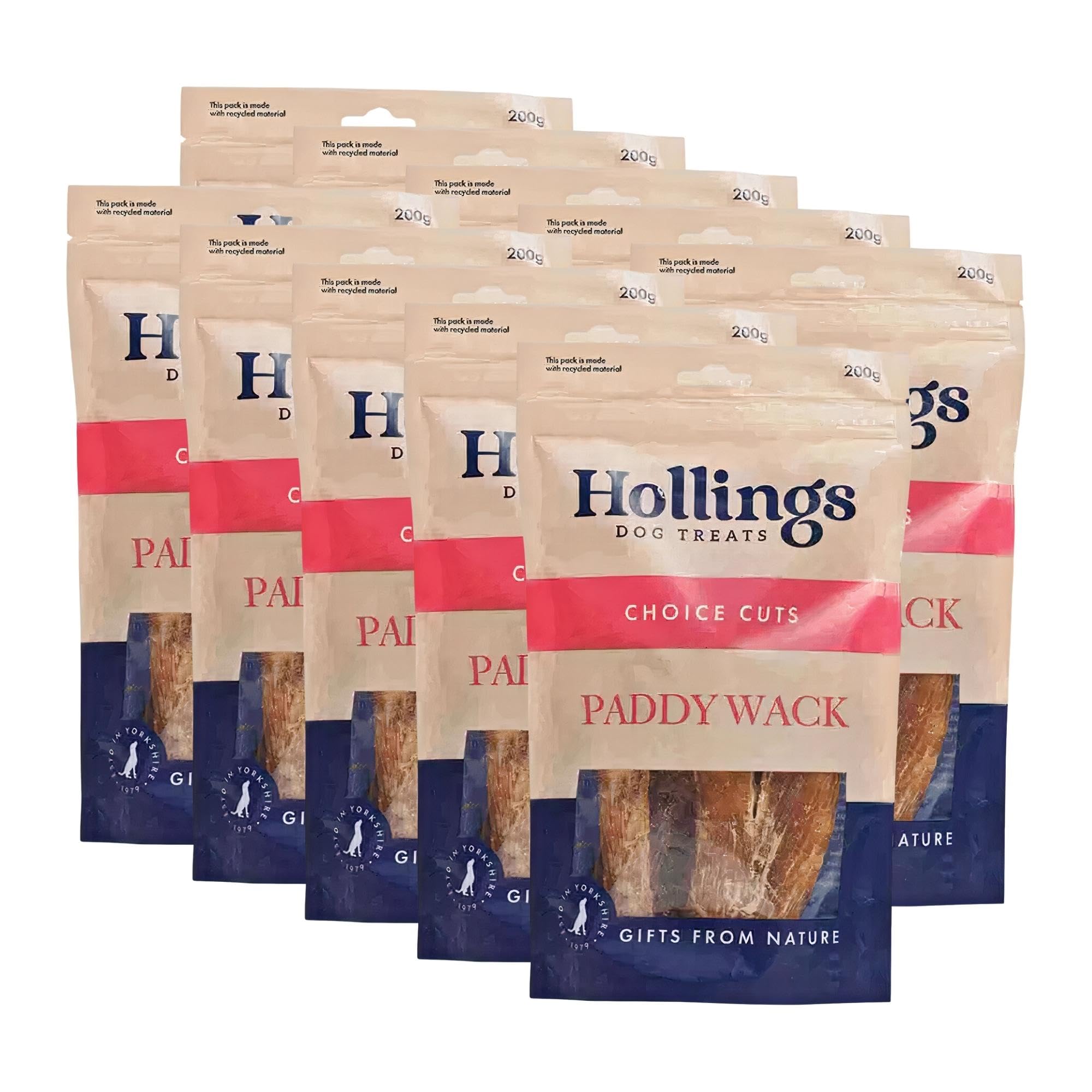 Hollings Paddywack Dog Treats, 100% Natural Pure Beef Long-Lasting Chews for Adult Dogs, Grain Free & High in Protein (200g)