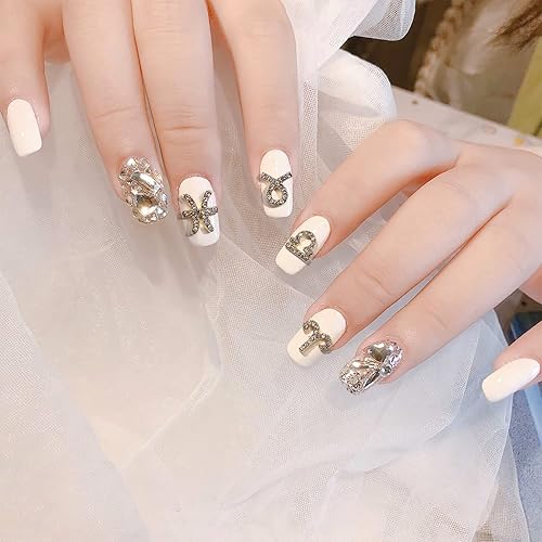 Miniatura 4 de WOKOTO 24 dijes dorados del zodiaco para uñas de arte de uñas, dijes del zodiaco 3D para uñas acrílicas, joyas de uñas y diamantes de imitación de