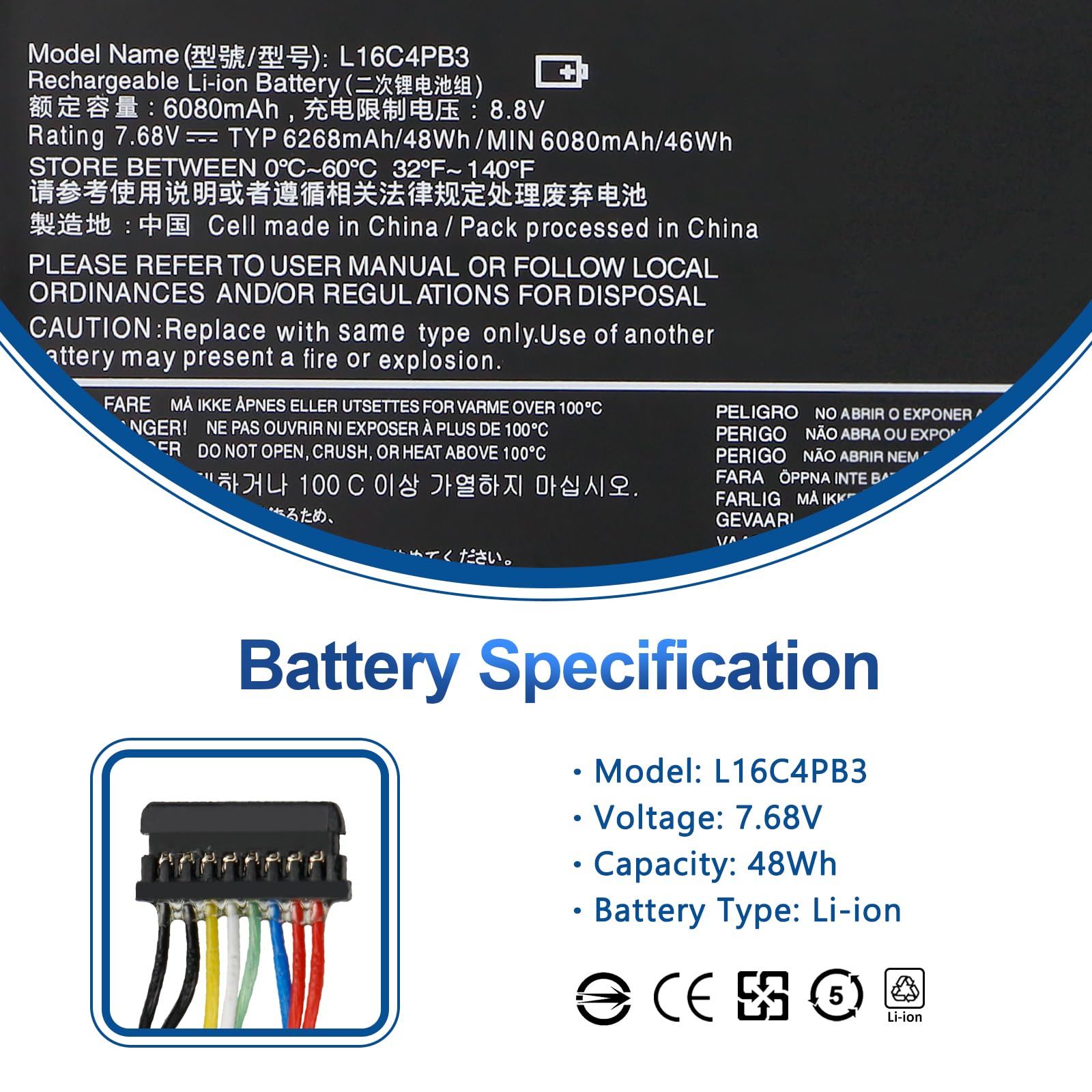 Notebook Battery for Lenovo IdeaPad 720S-13ARR 720s