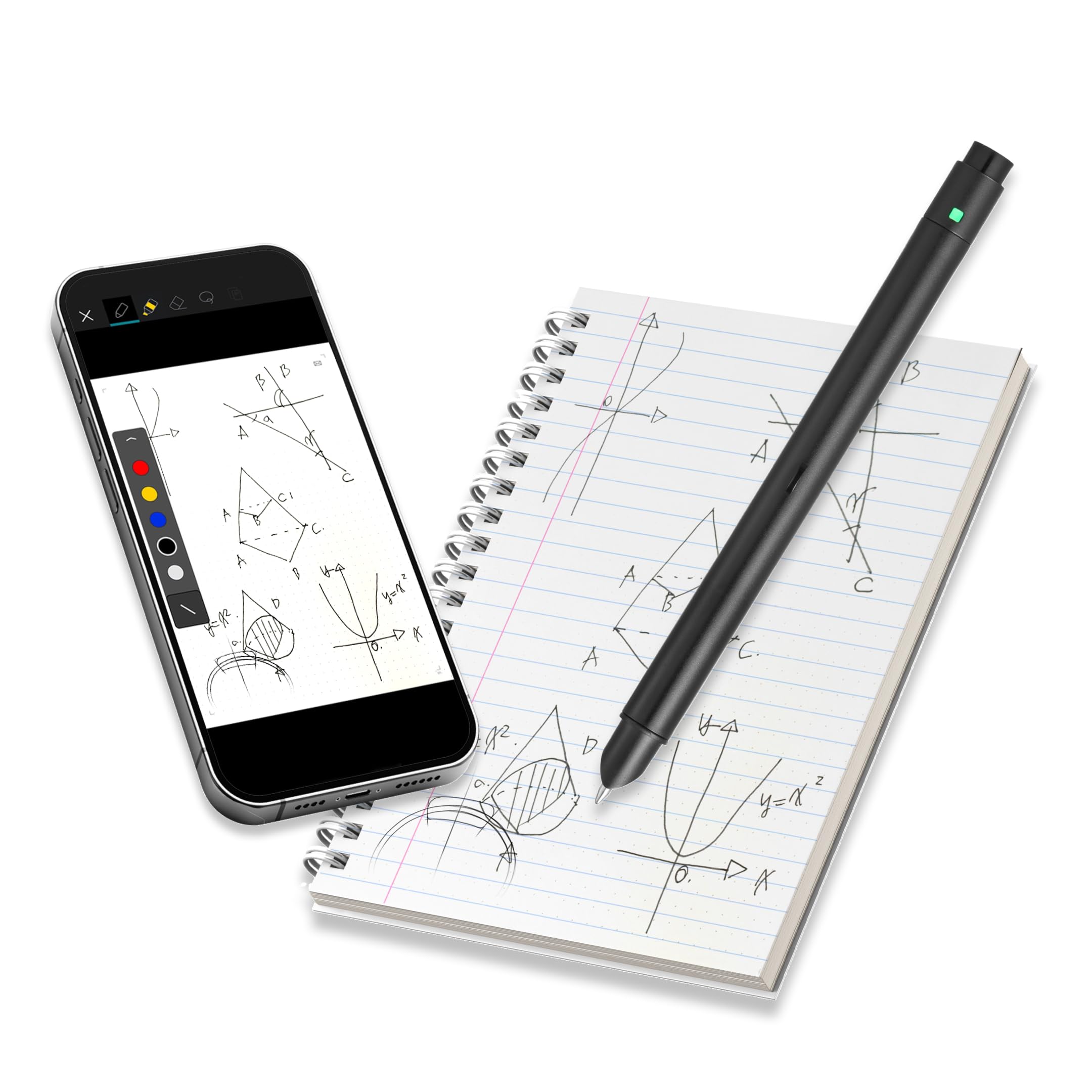 NEO SMARTPEN R1 for Android, iPhone and Laptop | Digitize Handwriting | Digital Bluetooth Pen for Real Time Sync, Handwriting to Text Transcription, Export to e-Mail and Document