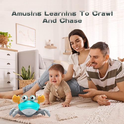 Miniatura 2 de Yeaye Crawling Crab Baby Toys Infant - Tummy Time Toy Gifts for 3 4 5 6 7 8 9 10 11 12 Boy Girl with Learning Crawl System Music for 0-6 6-12 12-18