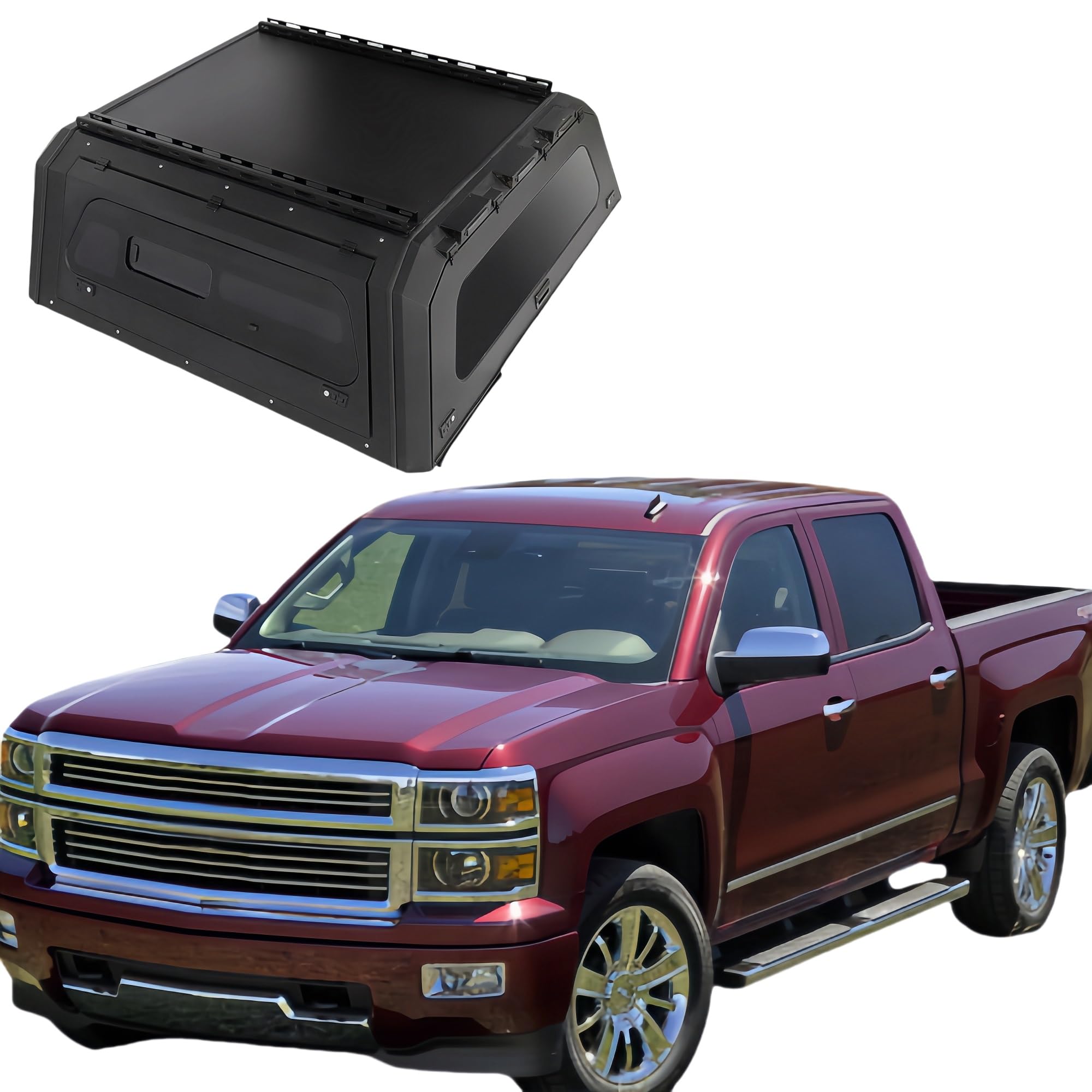 Durable Rainproof Custom Steel Canopy Hard Top Pickup Truck Special Canopy Compatible for Chevrolet Silverado 2014