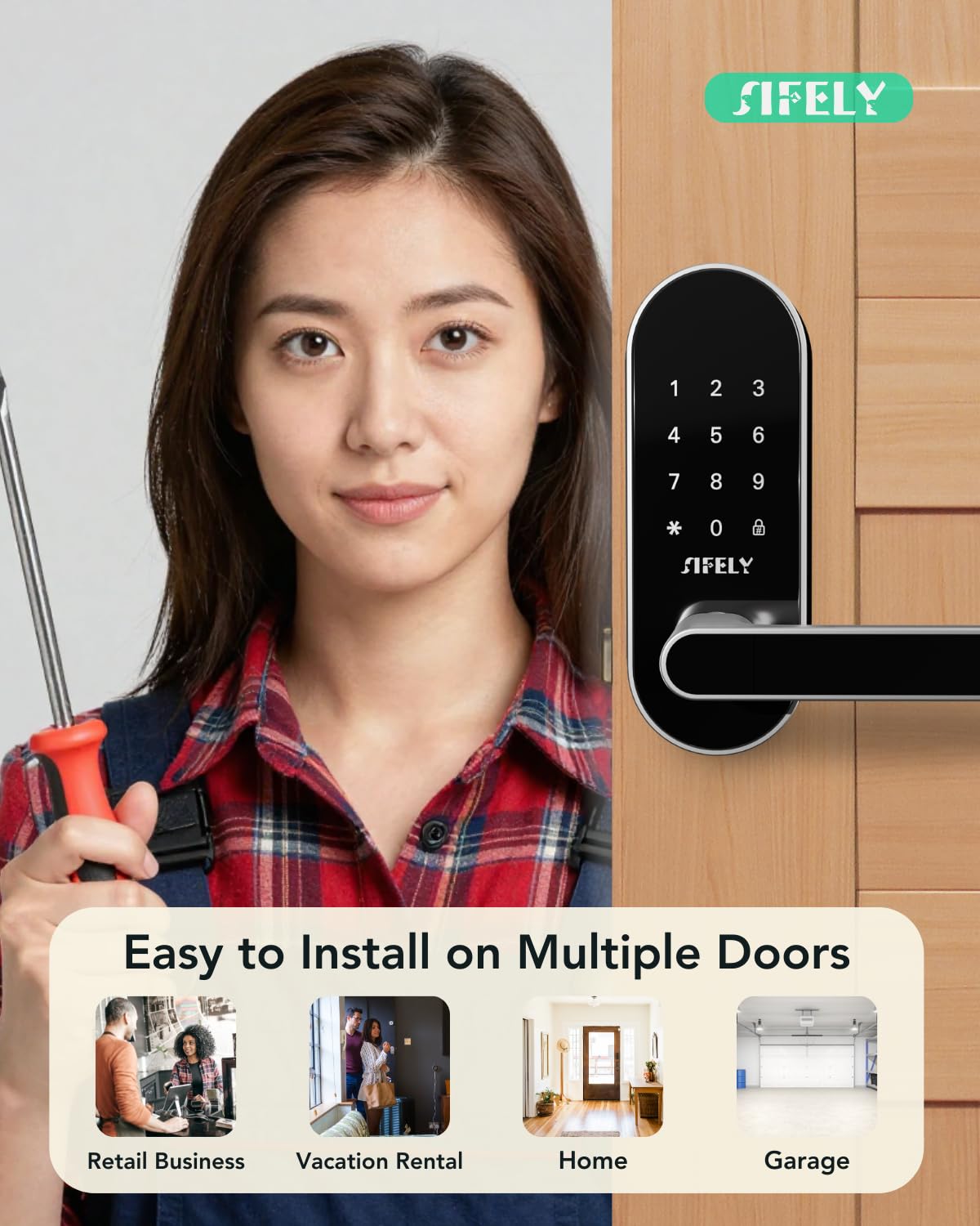 スマートドアロックキーレスエントリードアロック Amazon.co.jp: キーレスエントリーキーパッドスマートドアロック