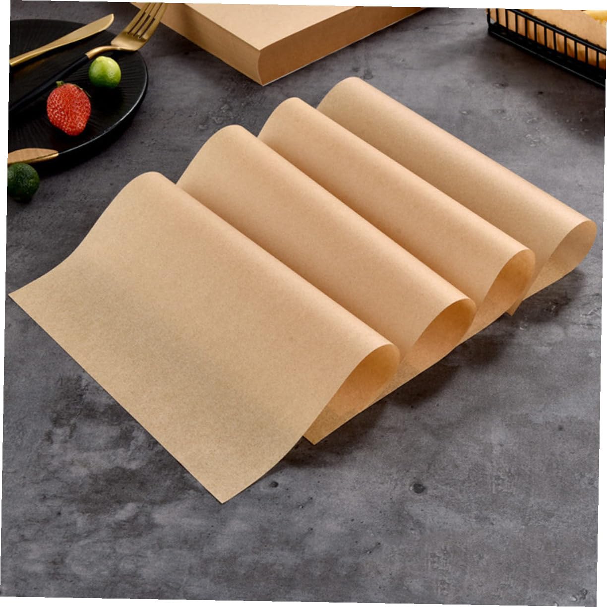 Carta Assorbente per Olio da Snack 500 Fogli in Kraft Kaki