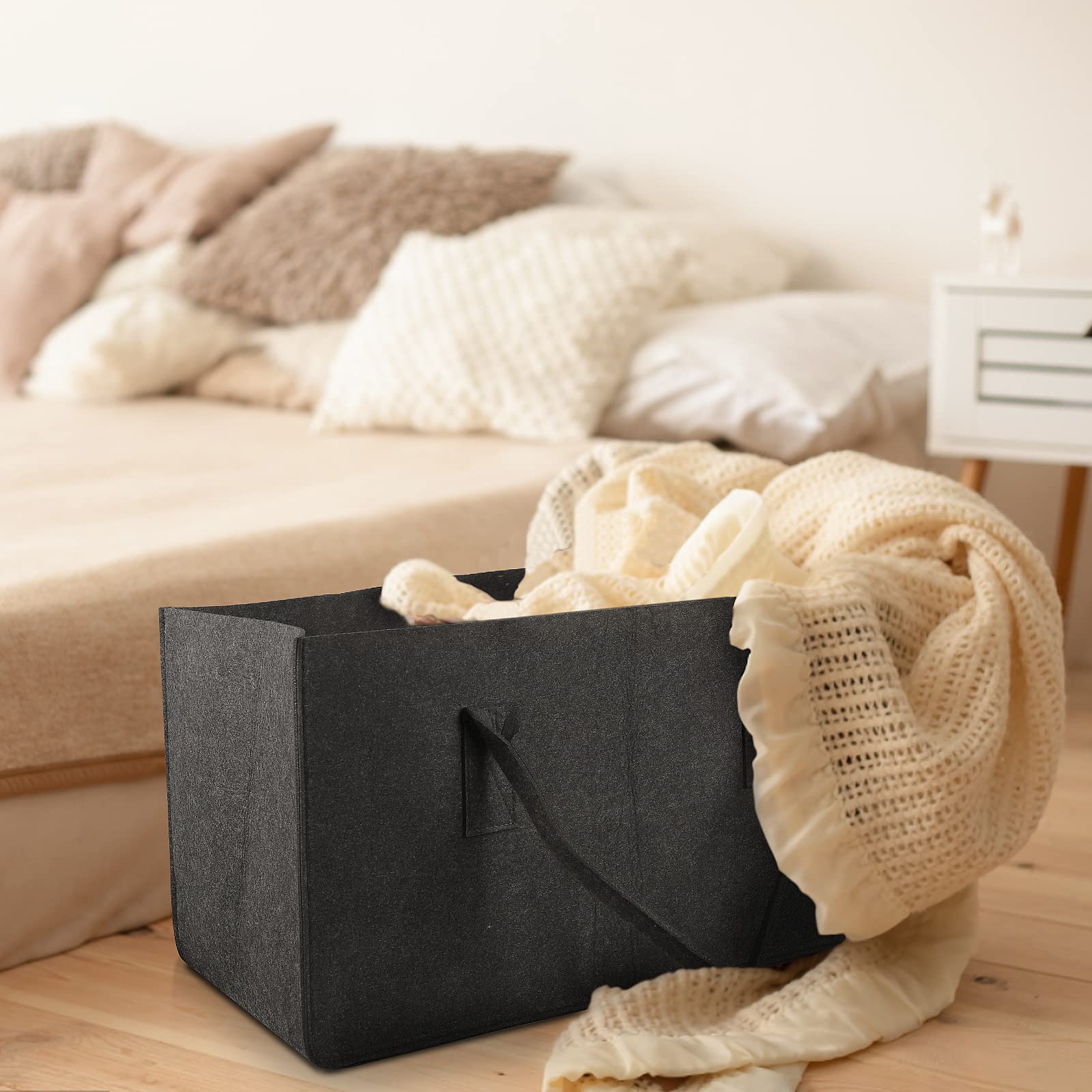heimtexland Vilten tas shopper tas vilt boodschappentas haardhout mand draagtas Typ717, 45 x 30