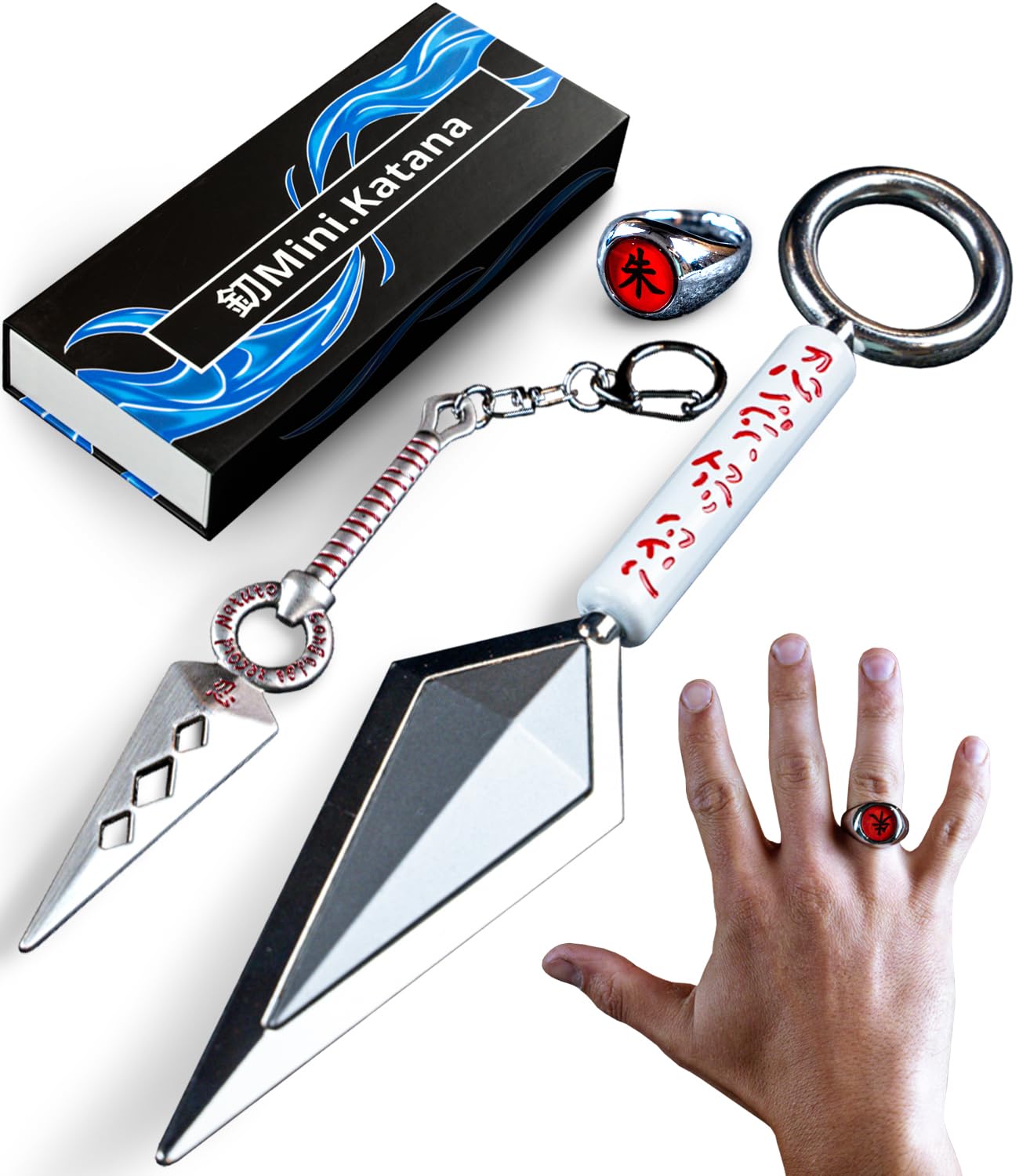 MINI.KATANAFull-Sized Metal Kunai Set - Safe & Non-Sharp Ideal for Cosplay & Convention Ready Cunai