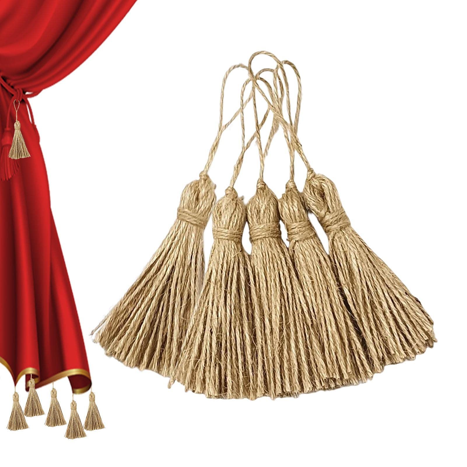 30 Stück Jute Quasten Mit Holzperlen - DIY Deko Für Wohnung & Feste