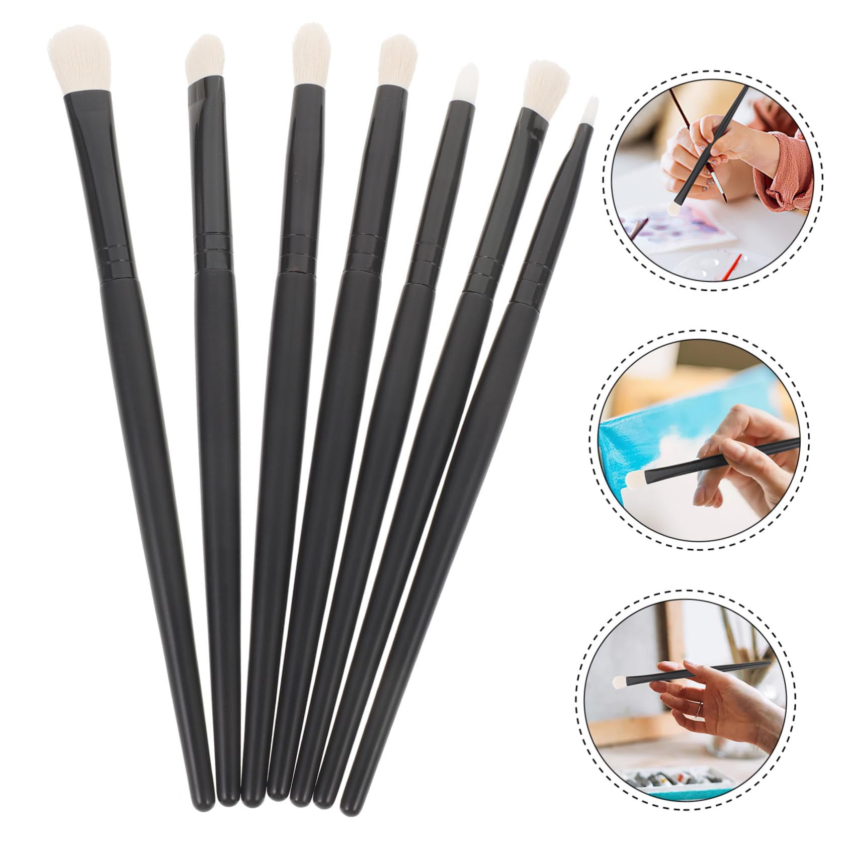 Uonlytech 5 Series Pinceles Herramienta Multifuncional Y Óleo Artistas Y Principiantes 7 Piezas X 5