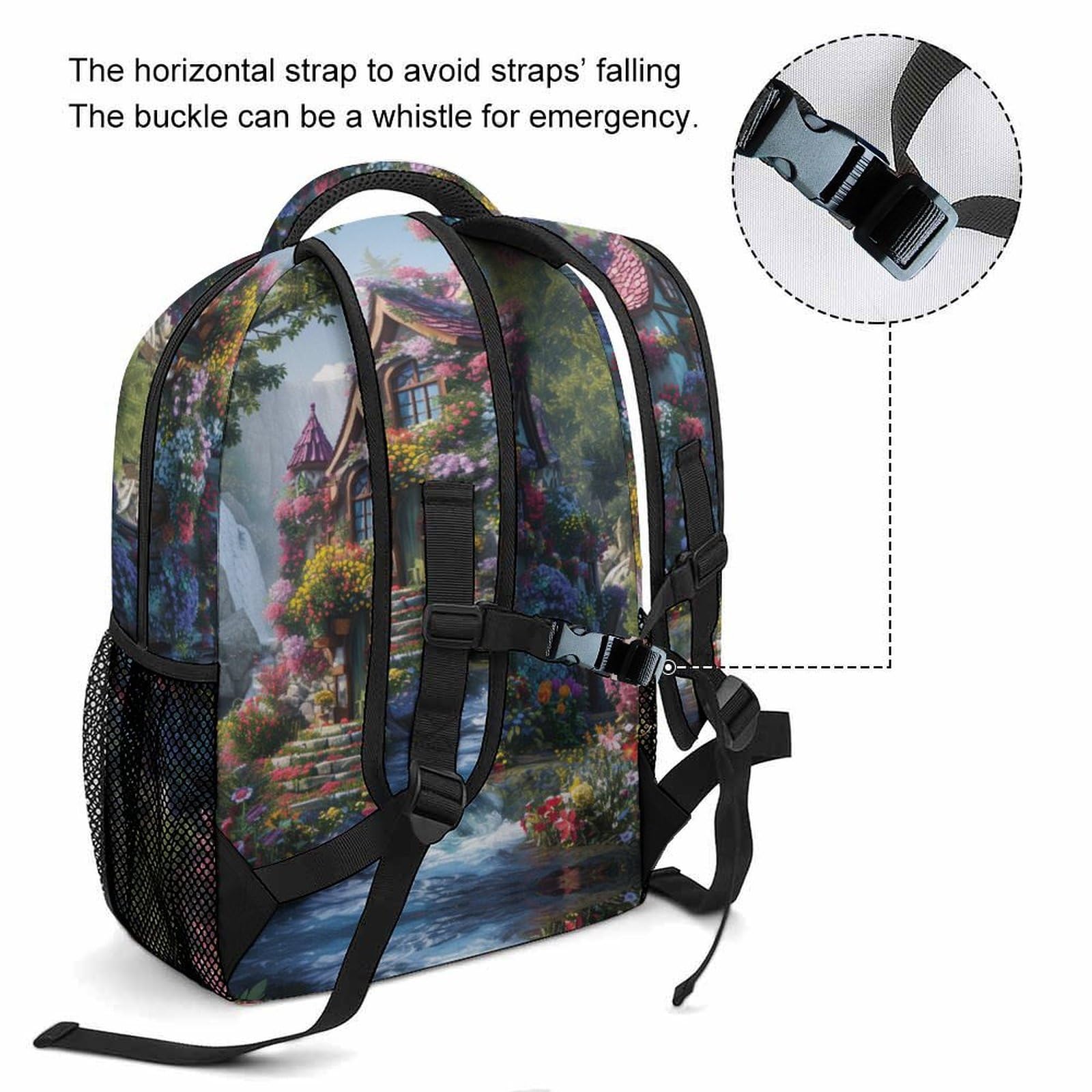 Cabaña de montaña Mochila Niña hermoso paisaje Morrals Calidad Y Resistencia Mochila Colegio Mochila Infantil De Gran Capacidad Para Niñas Y Niños One Size